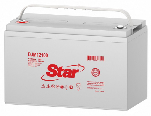 STAR DJM12100 Аккумулятор герметичный свинцово-кислотный фото 2