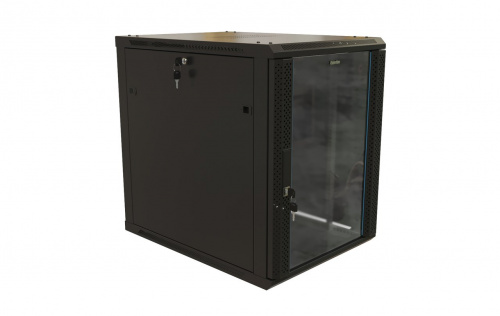 TWB-1268-GP-RAL9004 Шкаф телекоммуникационный 19" настенный 12U TWB-1268-GP-RAL9004 Шкаф телекоммуникационный 19" настенный 12U
