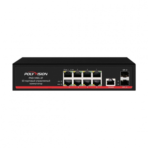PND-M8G-2F Коммутатор управляемый оптический 10 портовый PND-M8G-2F Коммутатор управляемый оптический 10 портовый