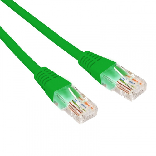 Патч-корд U/UTP CAT 6, RJ45-RJ45, 26AWG, LSZH, зеленый, 5м REXANT (02-0296-5) Патч-корд медный
