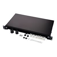 Панель оптическая коммутационная, 19", 1U выдвижная, черный (DR-471841)