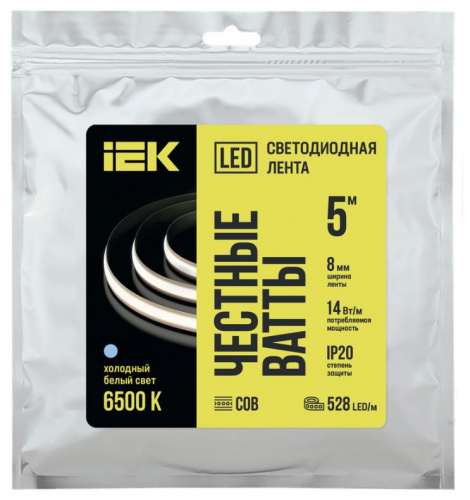 Лента светодиодная 5м COB 528LED/м freecut 14Вт/м IP20 24В холодный белый (LSR11-2-528-20-05)
