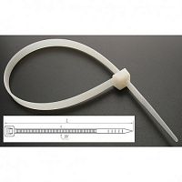 Стяжка 150х2,5 мм (белая) (уп 100 шт) Кабельная стяжка нейлоновая, неоткрываемая