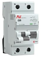 DVA-6 1P+N 25А (C) 30мА (AC) 6кА AVERES (rcbo6-1pn-25C-30-ac-av) Автоматический выключатель дифференциального тока