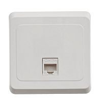 Этюд розетка RJ45, кат. 5Е, 1-местная, в сборе, скрытой установки, белый (KOMC-001B) Розетка компьютерная