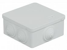 Коробка JBS101 100х100х55, 6 вых., IP55, белая (44037W-1) Коробка монтажная