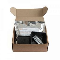 Коробка распределительная 100х100х50 двухкомпонентная (HF) в комплекте с компаундом и с 6-кл. зажимами, сечение до 2,5 мм², черная (PR80.0179)