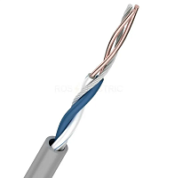 U/UTP, CAT 5e, PVC, 1PR, 24AWG, INDOOR, SOLID, серый, 305м REXANT (01-0002) Кабель «витая пара» (LAN) для структурированных систем связи