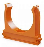 ПВХ Крепёж-клипса для труб АБС-пластик оранжевая D=50 (10шт) (PR13.0107)
