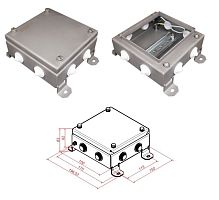 КМ IP55-1515, 8 вводов, нержавейка Коробка монтажная электротехническая