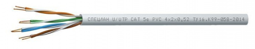 СПЕЦЛАН U/UTP Cat 5e PVC 2х2х0,52 Кабель «витая пара» (LAN) для структурированных систем связи СПЕЦЛАН U/UTP Cat 5e PVC 2х2х0,52 Кабель «витая пара» (LAN) для структурированных систем связи