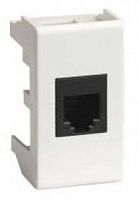 Розетка RJ-45 Viva 1 модуль белая (45048) Розетка компьютерная экранированная с одним разъёмом