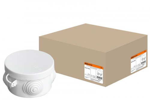 Коробка ОП D65х40мм, крышка, IP54, 4вх. (SQ1401-0501) Распаячная коробка Коробка ОП D65х40мм, крышка, IP54, 4вх. (SQ1401-0501) Распаячная коробка