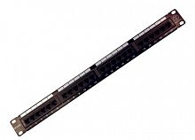 Коммутационная панель, 19", 1U, 24 порта RJ-45, категория 5e, UTP неэкранированная, черная Rexant (04-0021) Патч-панель