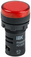Лампа AD22DS (LED) D=22 мм красный 230В (BLS10-ADDS-230-K04) Светосигнальный индикатор