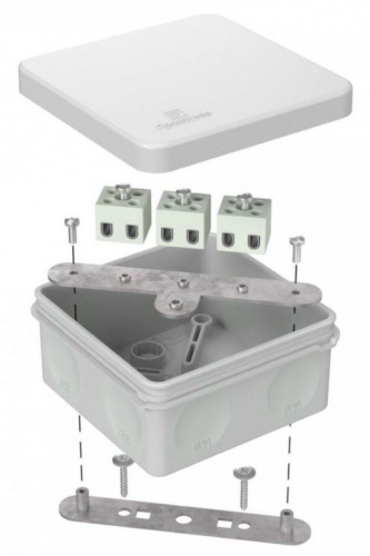 Коробка огнестойкая для о/п двухкомпонентная 80х80х40 (60-0210-7035-FR2.5-6) Коробка огнестойкая
