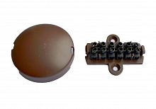 УК-2П с винтовым клеммником на 6 контактов, евродизайн (коричневый) Коробка коммутационная
