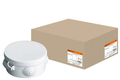Коробка ОП D85х40мм, крышка, IP54, 4вх. (SQ1401-0102) Распаячная коробка Коробка ОП D85х40мм, крышка, IP54, 4вх. (SQ1401-0102) Распаячная коробка