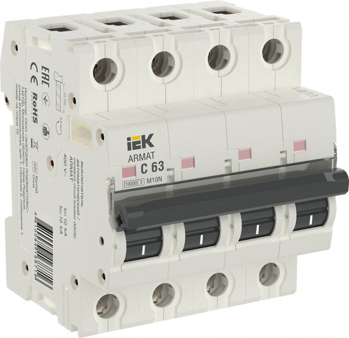 M10N 4P C 63А 10кА ARMAT (AR-M10N-4-C063) Автоматический выключатель M10N 4P C 63А 10кА ARMAT (AR-M10N-4-C063) Автоматический выключатель