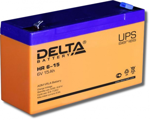 Delta HR 6-15 Аккумулятор герметичный свинцово-кислотный Delta HR 6-15 Аккумулятор герметичный свинцово-кислотный