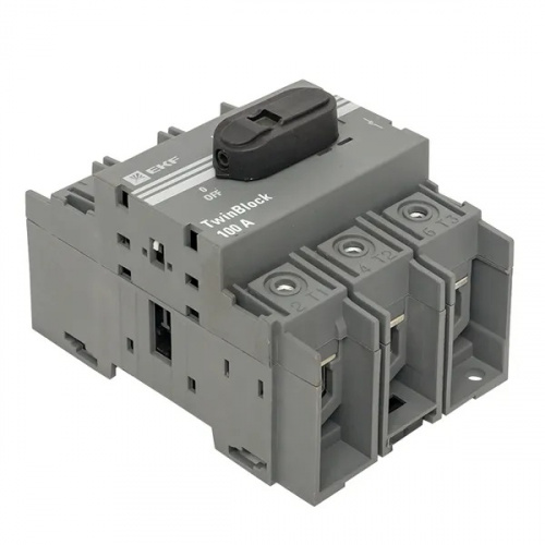 Рубильник 100A 3P с рукояткой управления для прямой установки TwinBlock (tb-100-3p-f) фото 4