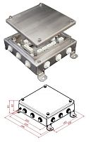 КМ-О (32к)-IP55-2020, 12 вводов, нержавейка Коробка монтажная огнестойкая
