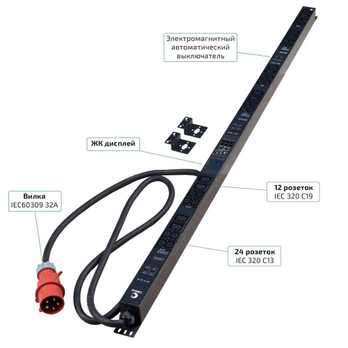SMART-PDU-32-3P-24C13-12C19-I309-CM (12605c)