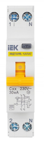 АВДТ32ML C20 30мА KARAT (MVD12-1-020-C-030) Дифференциальный автоматический выключатель фото 5