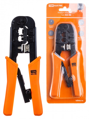 KO-9E обжим RJ-11, RJ-45 «МастерЭлектрик» TDM (SQ1001-0007) Клещи обжимные KO-9E обжим RJ-11, RJ-45 «МастерЭлектрик» TDM (SQ1001-0007) Клещи обжимные