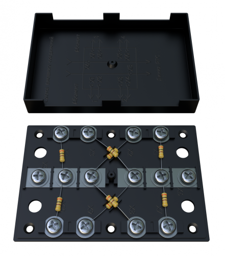 KRA-4 300 Om black (MEC42104) Коробка на 4 абонента