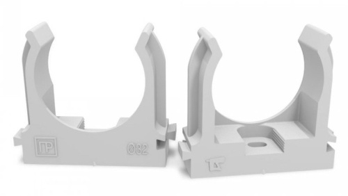 Крепеж-клипса для монтажного пистолета D=32 серая (Промрукав) в п/э (25 шт) (PR13.0404) Крепление для труб ПВХ