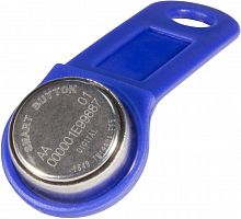 DS 1990А-F5 (синий) Ключ электронный Touch Memory с держателем