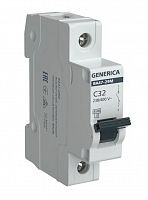 GENERICA ВА47-29М 1P C 32А 4,5кА (MVA21-1-032-C-G) Автоматический выключатель