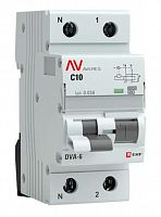DVA-6 1P+N 10А C 30мА A 6кА AVERES (rcbo6-1pn-10C-30-a-av) Дифференциальный автоматический выключатель