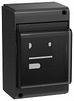 Корпус пластиковый UNION Mini КМПн-4 IP30 черный (UIM-KP72-N-04-20-K02)