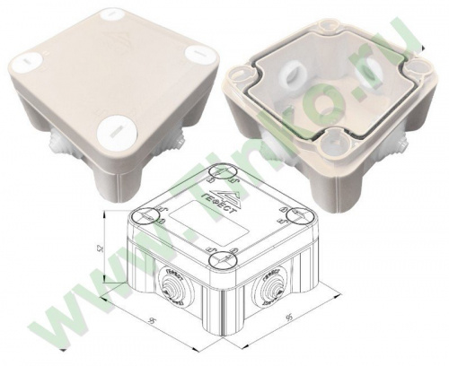 КМ-1010(П)-IP55 Коробка монтажная КМ-1010(П)-IP55 Коробка монтажная