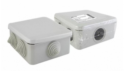 Коробка ОП 100х100х50мм, крышка, IP55, 6 вх. (SQ1401-1255) Распаячная коробка Коробка ОП 100х100х50мм, крышка, IP55, 6 вх. (SQ1401-1255) Распаячная коробка