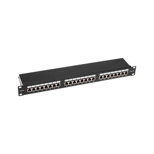 Панель коммутационная 19", 1U, 24 порта, STP, RJ-45, CAT 5e REXANT PRO (02-0041) Патч-панель 19"