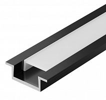 Профиль алюминиевый для LED ленты 2207 2м опал черный (LSADD2207-SET1-2-V4-1-K02) Профиль для LED ленты