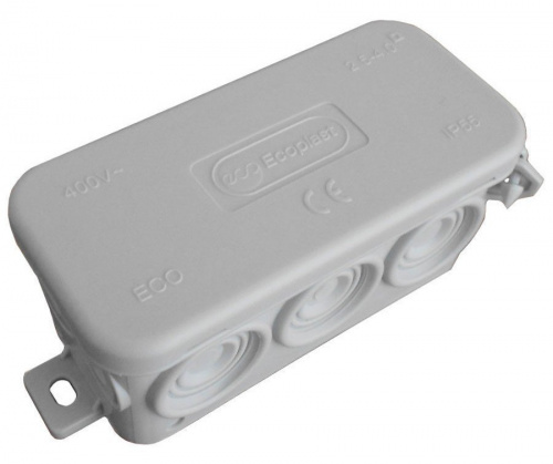 Коробка JBL090 90х42х40, 10 вых., IP55, белая (44055W-1) Коробка монтажная