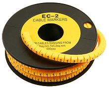 EC-2-1 (7422c) (500 шт) Маркер для кабеля д.7.4мм, цифра 1