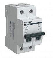 GENERICA ВА47-29М 2P C 10А 4,5кА (MVA21-2-010-C-G) Автоматический выключатель