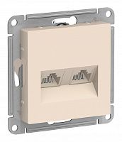 Розетка RJ45+RJ45 AtlasDesign двойная, кат. 5Е, бежевый (ATN000285) Розетка компьютерная