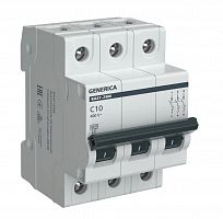 GENERICA ВА47-29М 3P C 10А 4,5кА (MVA21-3-010-C-G) Автоматический выключатель