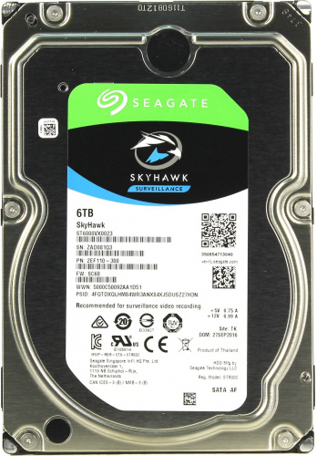 HDD 6000 GB (6 TB) SATA-III SkyHawk (ST6000VX0023) Жесткий диск (HDD) для видеонаблюдения HDD 6000 GB (6 TB) SATA-III SkyHawk (ST6000VX0023) Жесткий диск (HDD) для видеонаблюдения