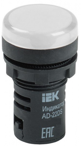Лампа AD22DS (LED) D=22 мм белый 230В (BLS10-ADDS-230-K01) Светосигнальный индикатор