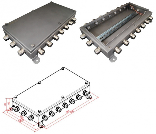 КМ IP66-2040, нержавейка Коробка монтажная электротехническая КМ IP66-2040, нержавейка Коробка монтажная электротехническая