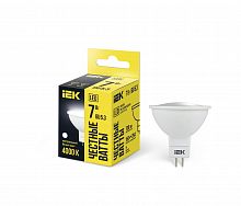 Лампа светодиодная MR16 софит 7Вт 230В 4000К GU5.3 (LLE-MR16-7-230-40-GU5)