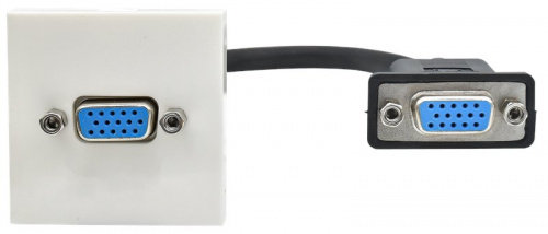 Розетка мультимедийная VGA M/M PRIMER РКМ-10-20-П 1 модуль белая (PR-KK40D-RV-0-1-K01) Розетка мультимедийная