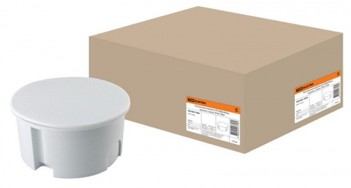 Распаячная коробка СП D80х40мм, крышка, серая, IP20, TDM (SQ1402-1004) Распаячная коробка СП